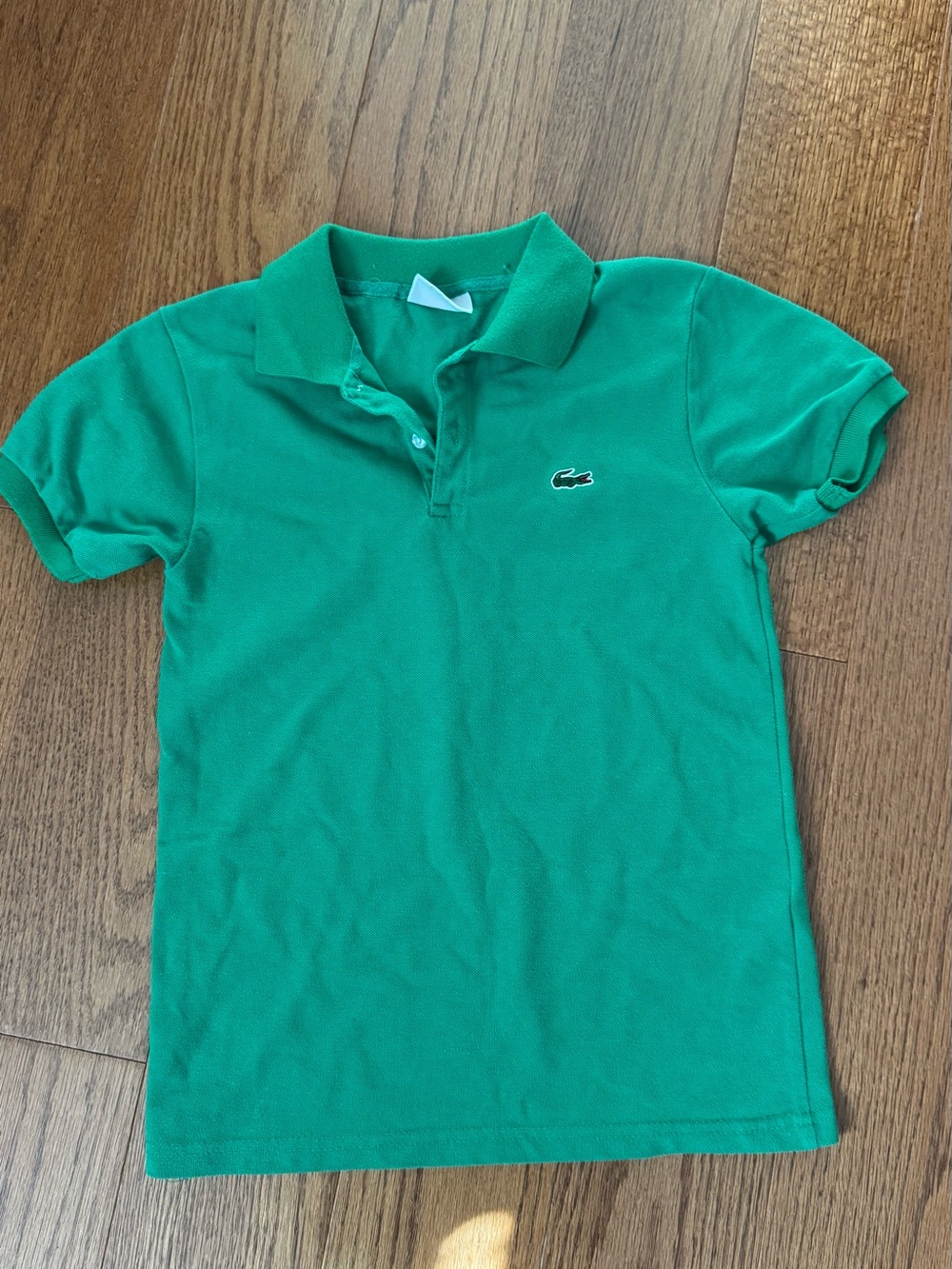 Boy’s Lacoste green polo shirt size 12 preppy classic
